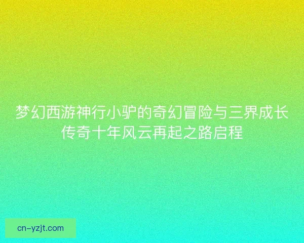 梦幻西游神行小驴的奇幻冒险与三界成长传奇十年风云再起之路启程